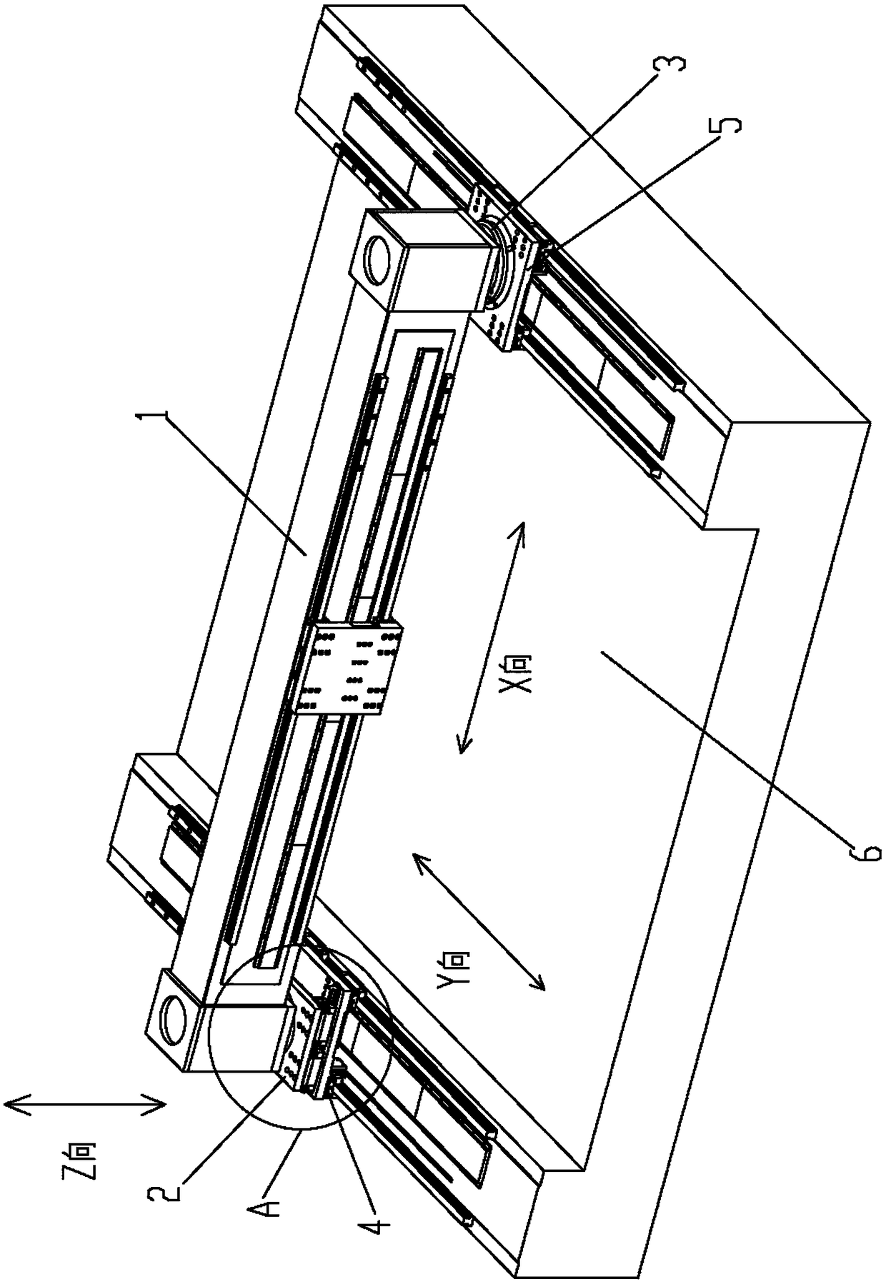 A flexible double-drive gantry structure