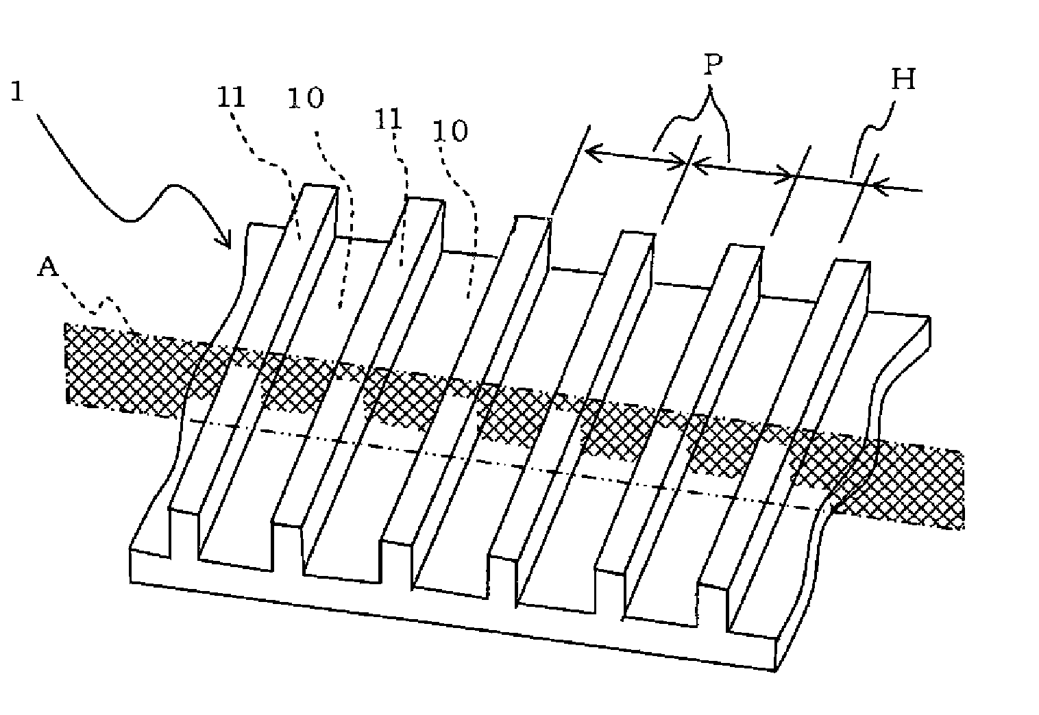 Liquid separation device, flow channel material and process for producing the same