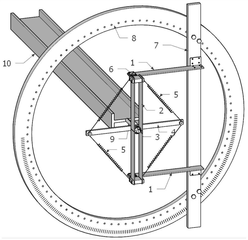 A wind tunnel experimental device for three-degree-of-freedom coupling vibration under high wind attack angle