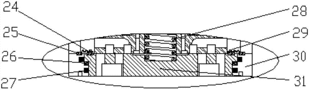 Direct-pass inner guide gas spraying valve with floating valve base