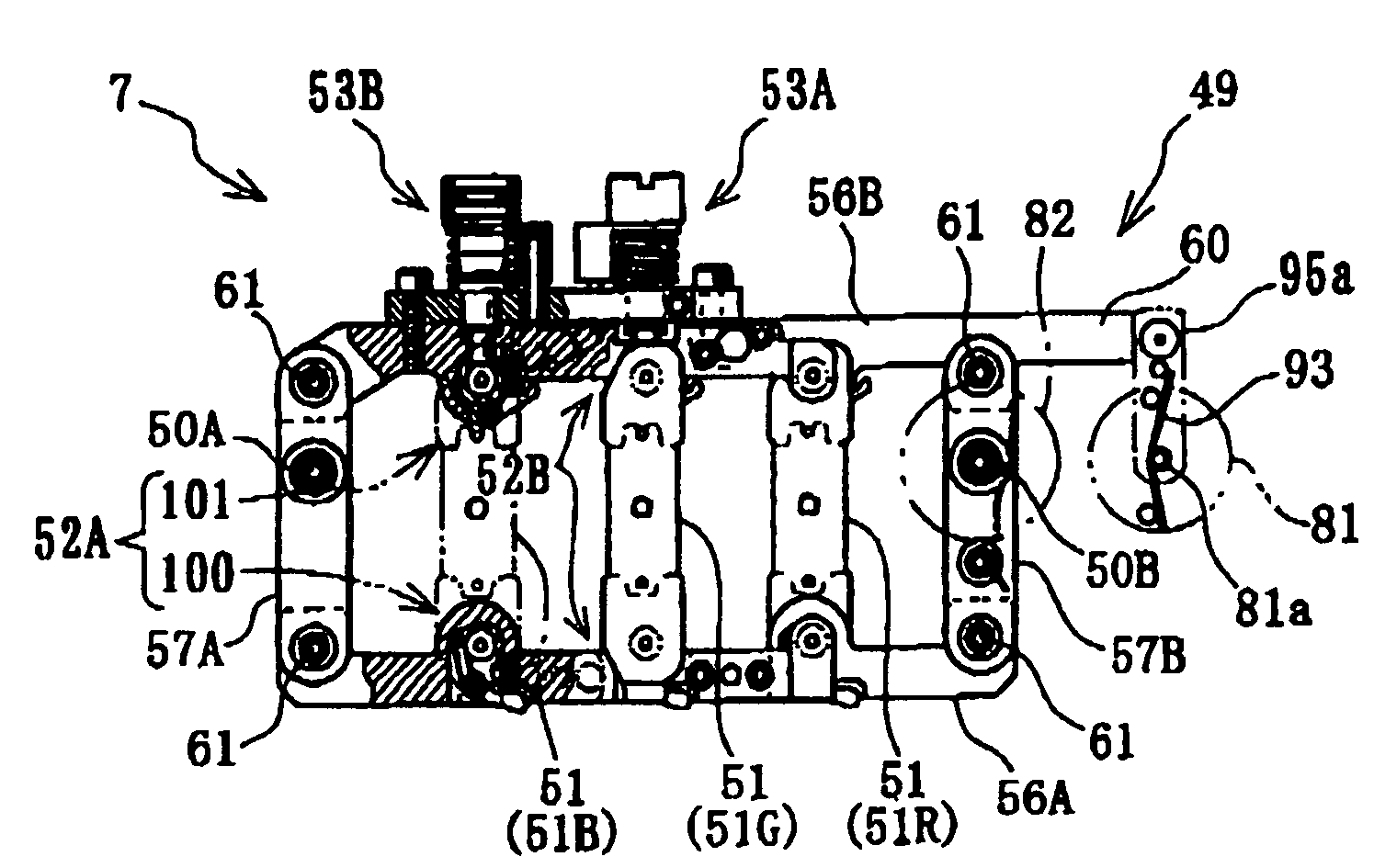 Nozzle head, nozzle head holder, and droplet jet patterning device