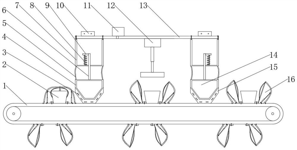 Air layer eliminating mechanism for packing food and treatment equipment based on mechanism