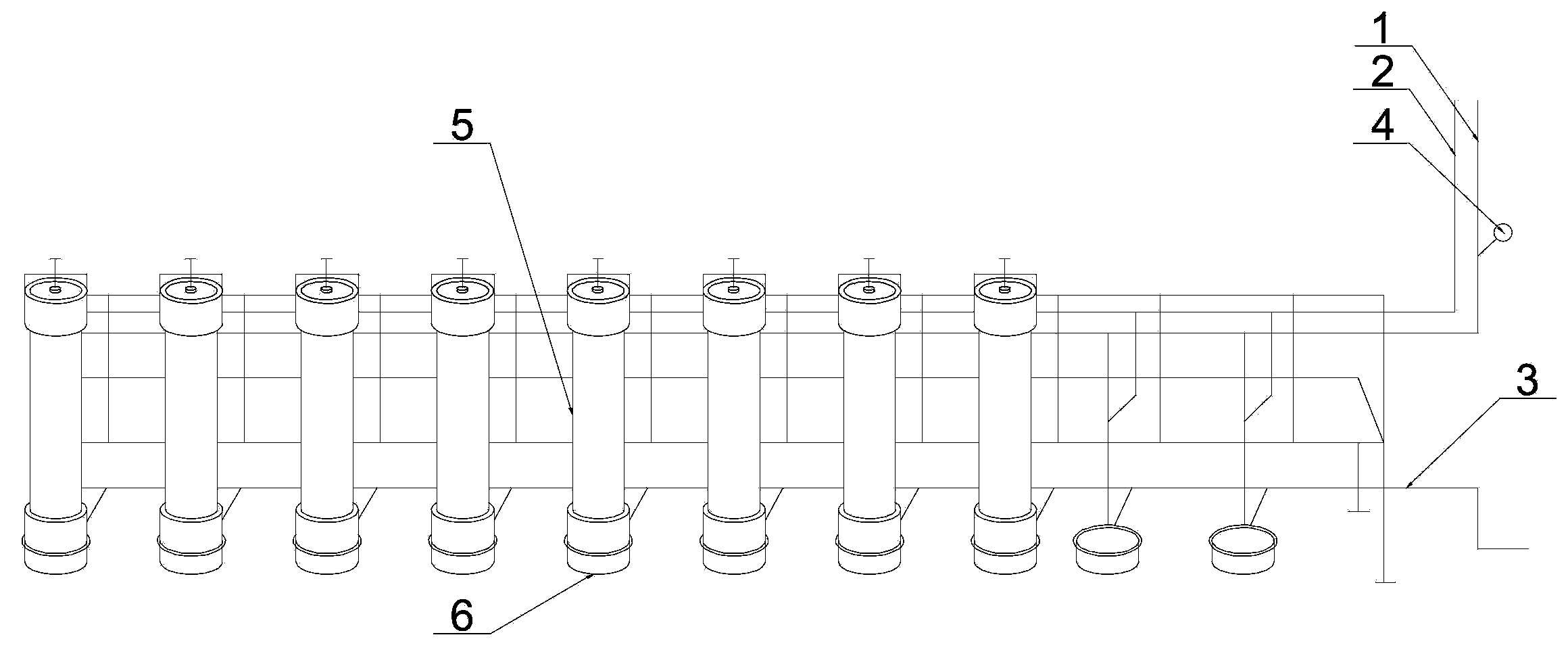 Column type membrane leakage detection repair equipment and leakage detection repair method