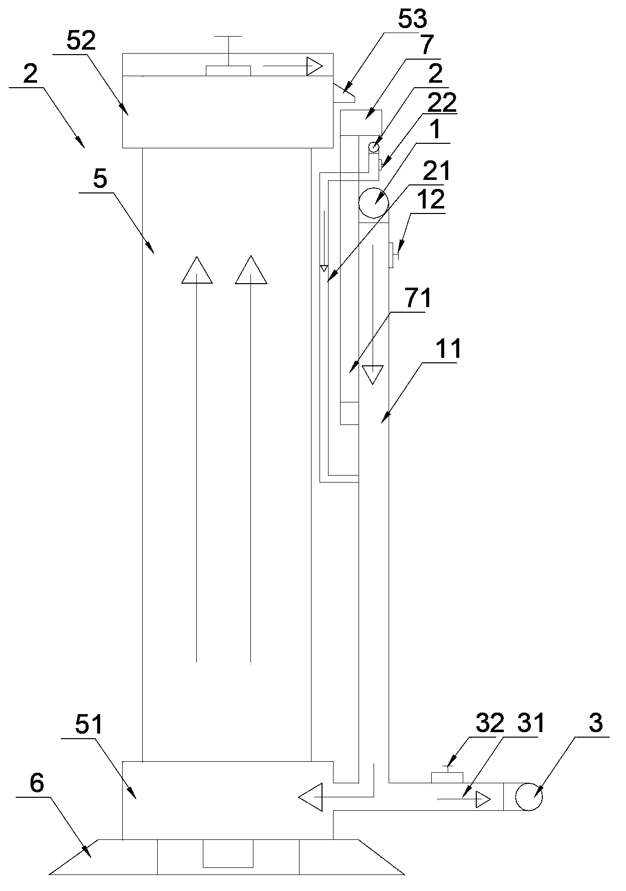 Column type membrane leakage detection repair equipment and leakage detection repair method