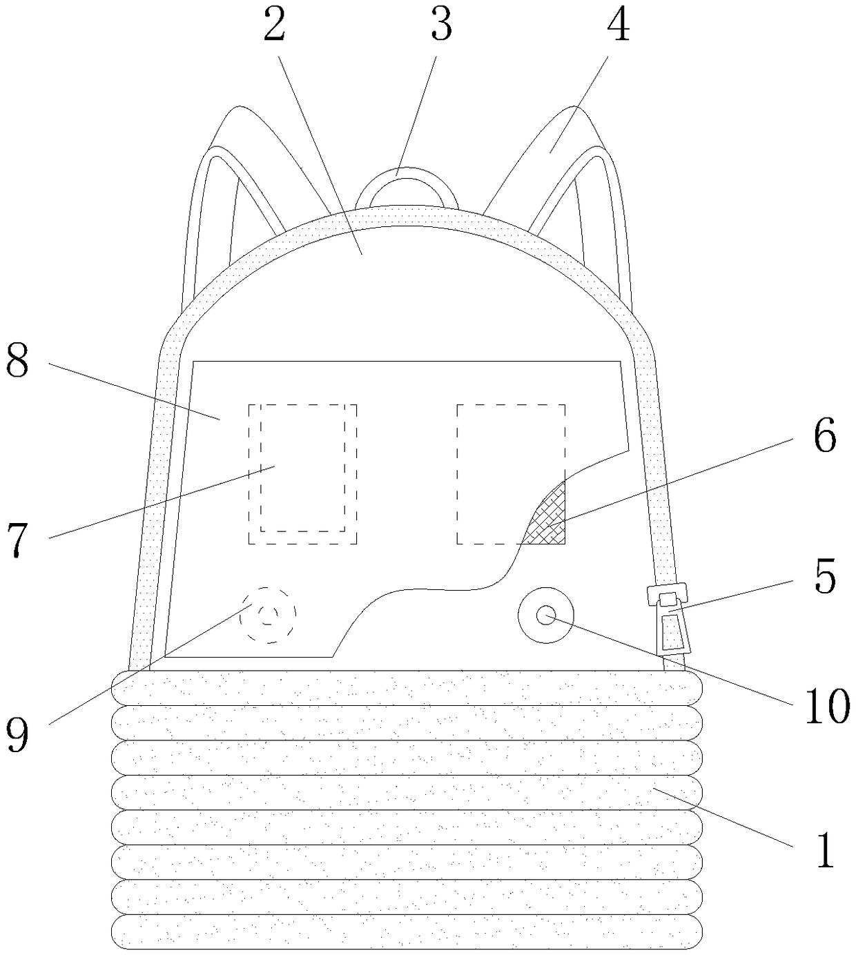 Folding backpack convenient for adjusting capacity