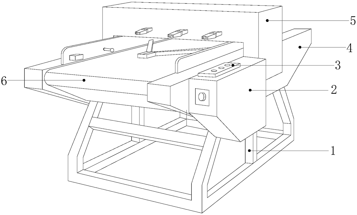 Finished product conveying device for clothes production