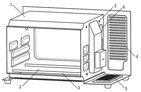 Electric oven with baking pipe capable of moving up and down