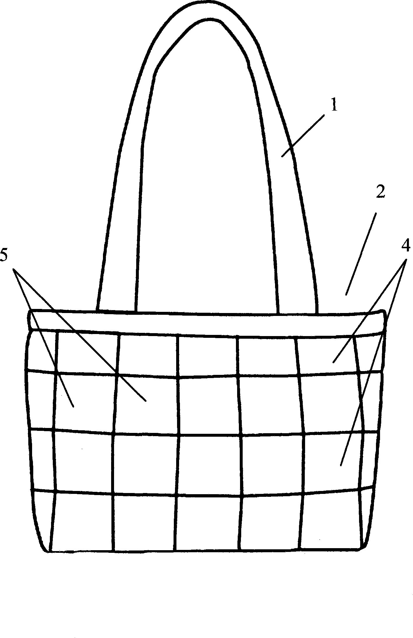 Safety band type luggage and weaving method thereof