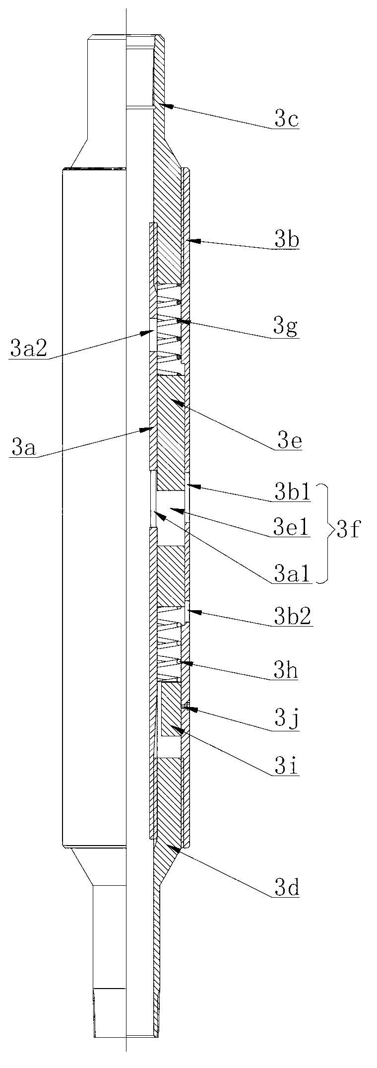 Automatic matching injection tubular column for injecting air and steam