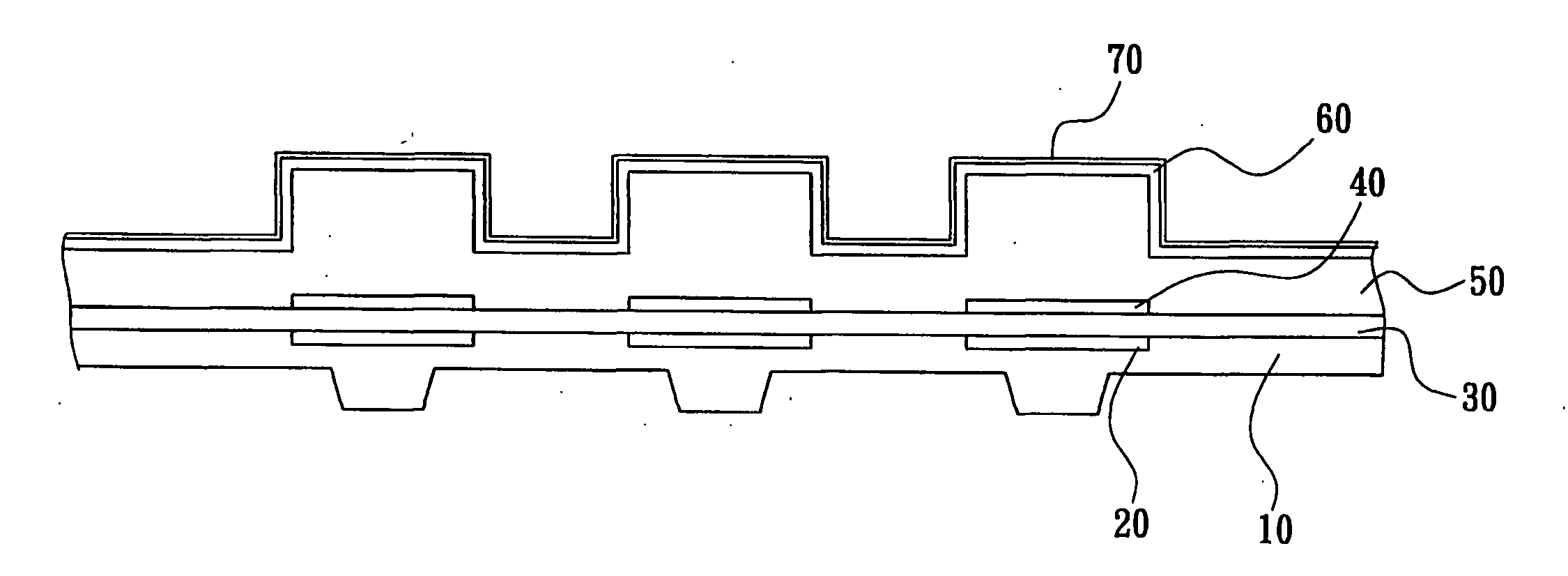 Button structure for displaying a multi-layered appearance