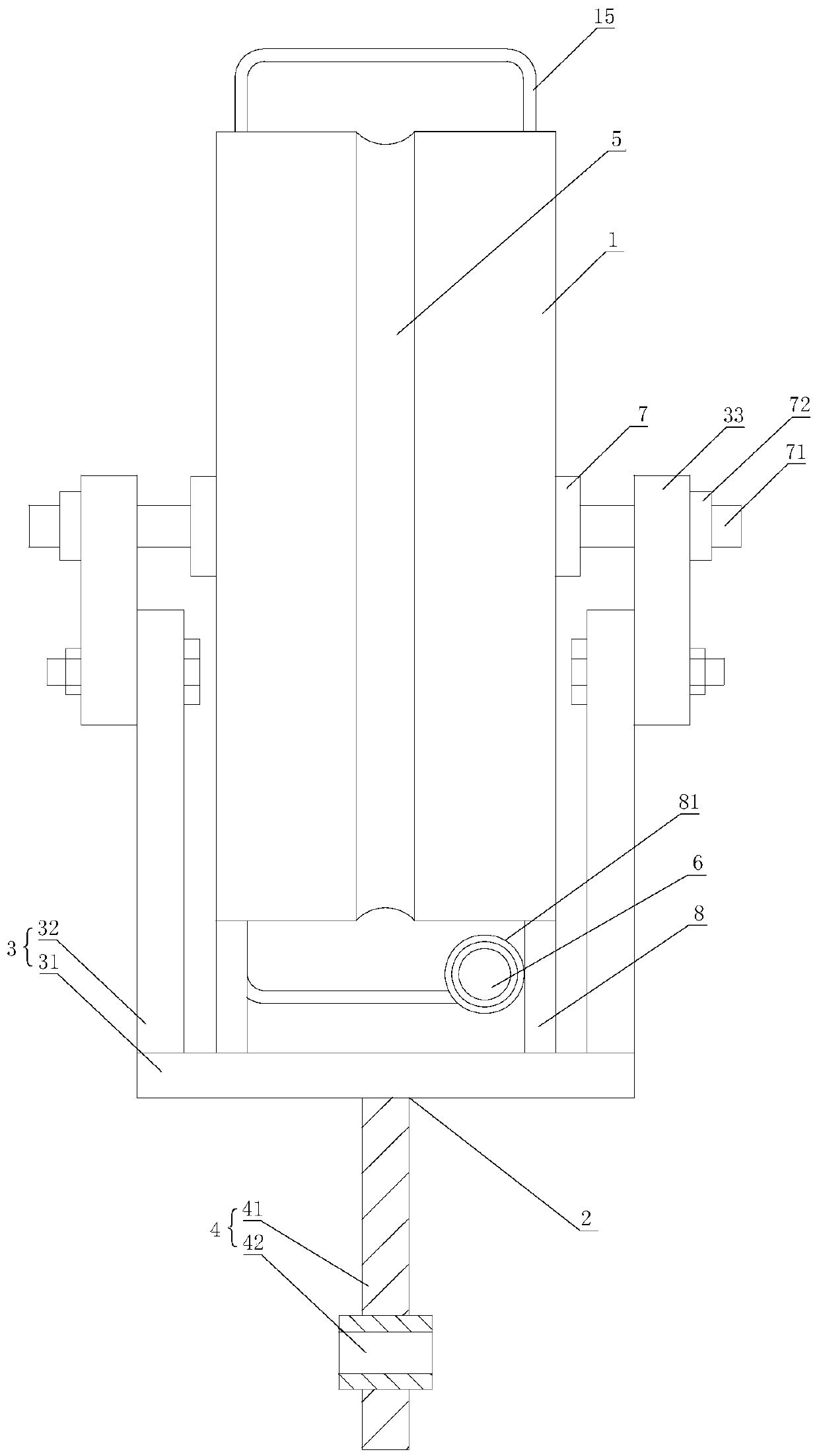 Device for tension test of strain clamp wire assembly