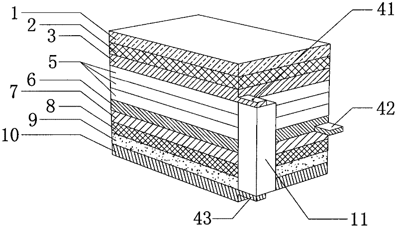 Lamination type energy-storable solar battery and preparation method thereof