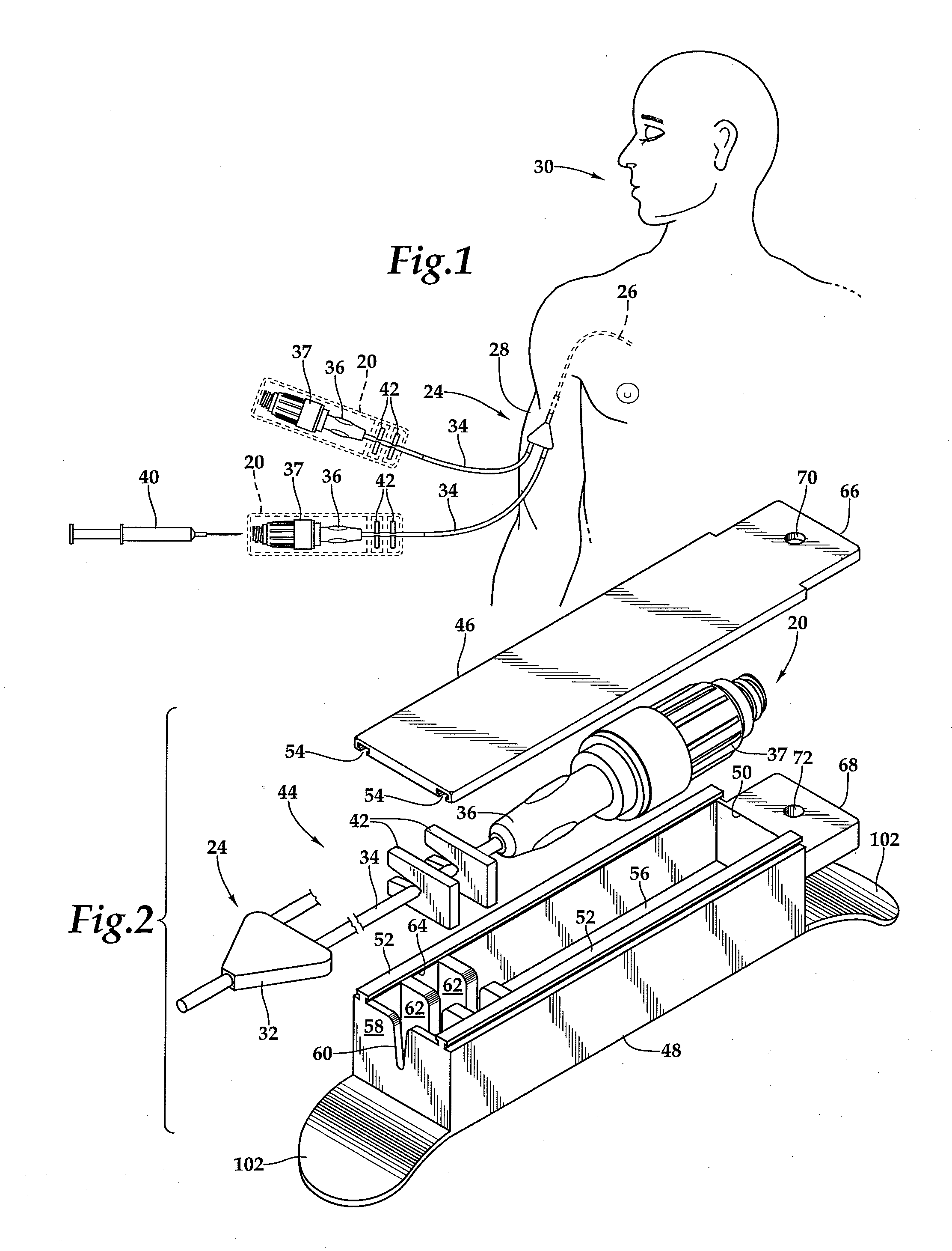 Catheter injection port lock