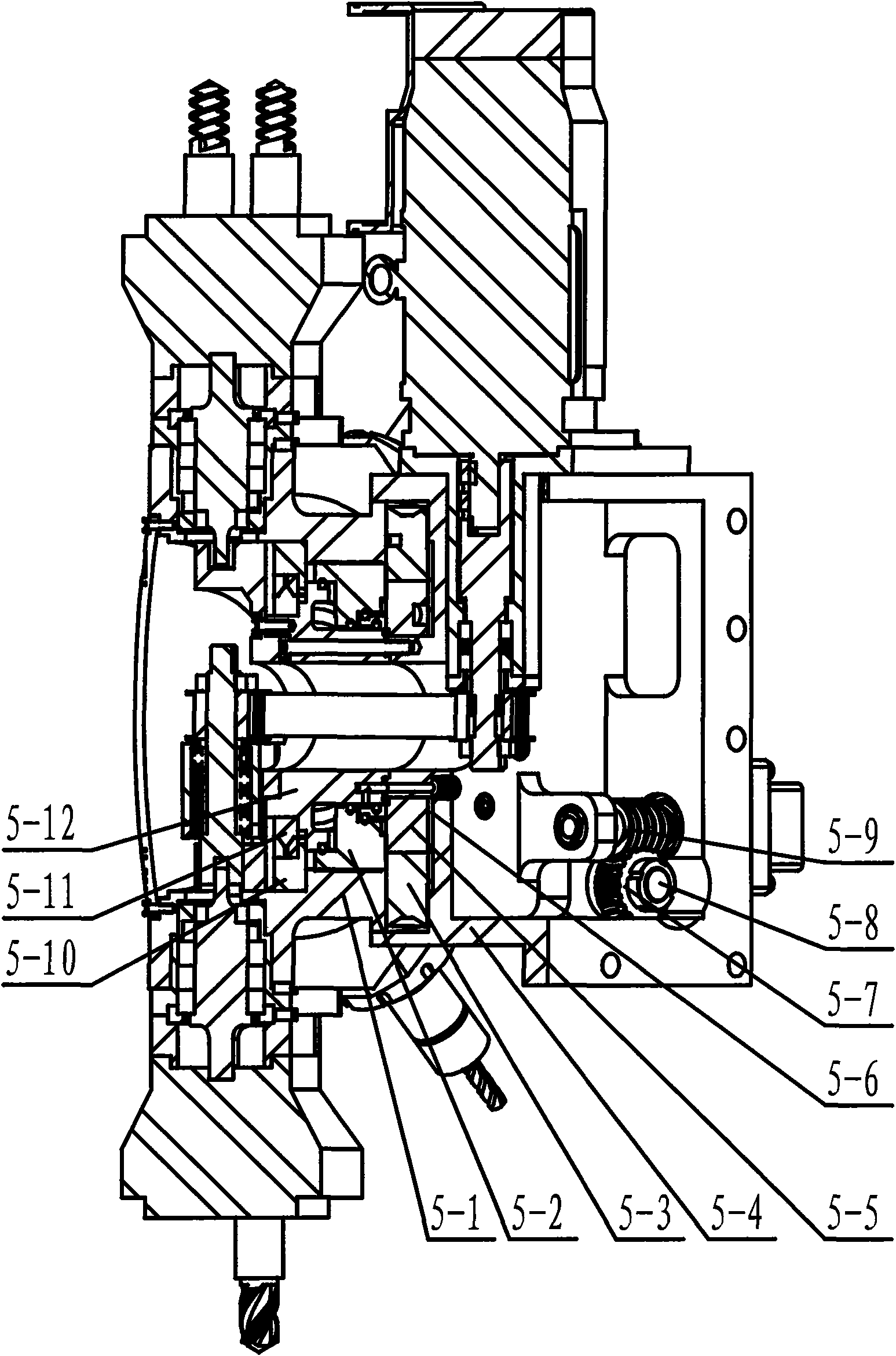 Tool turret rotating structure and tool turret rotating method