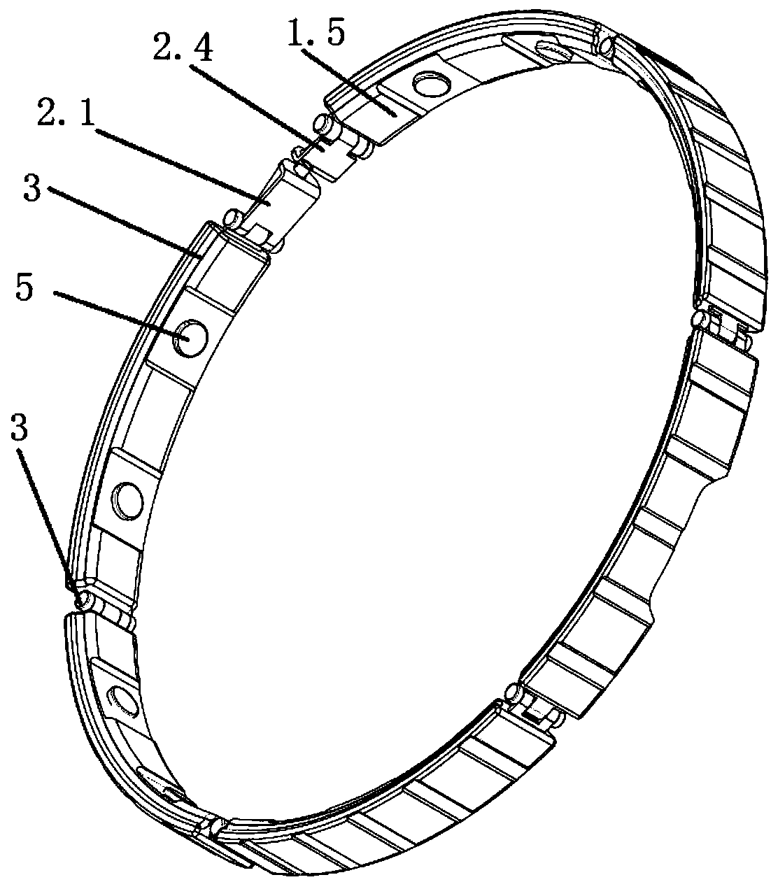 Composite tire safety protection device based on rim