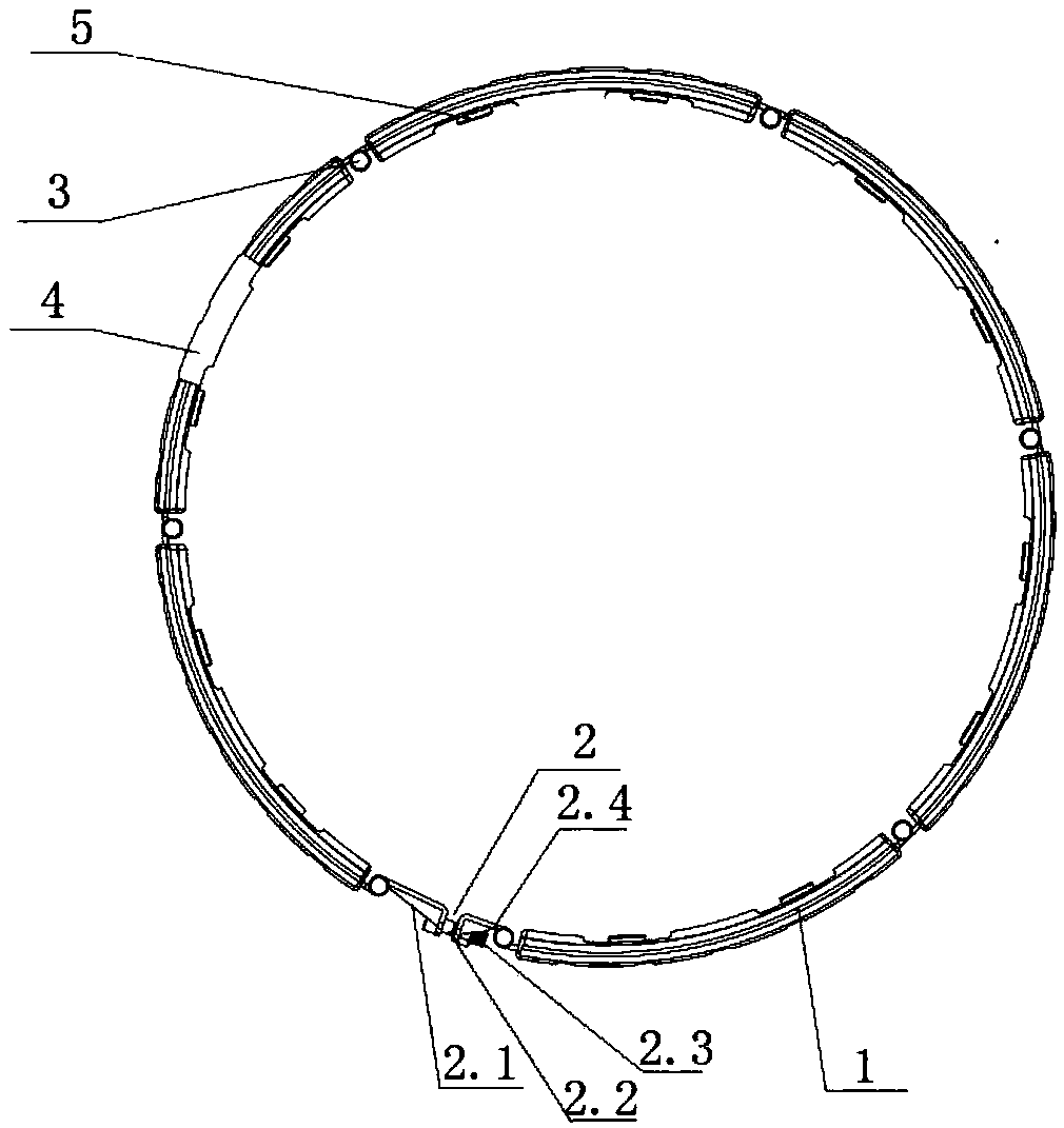 Composite tire safety protection device based on rim