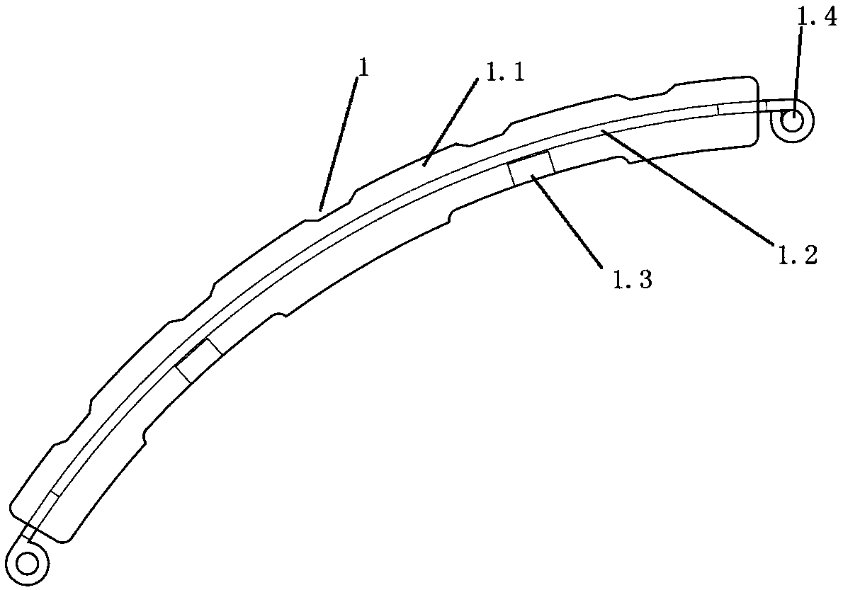 Composite tire safety protection device based on rim