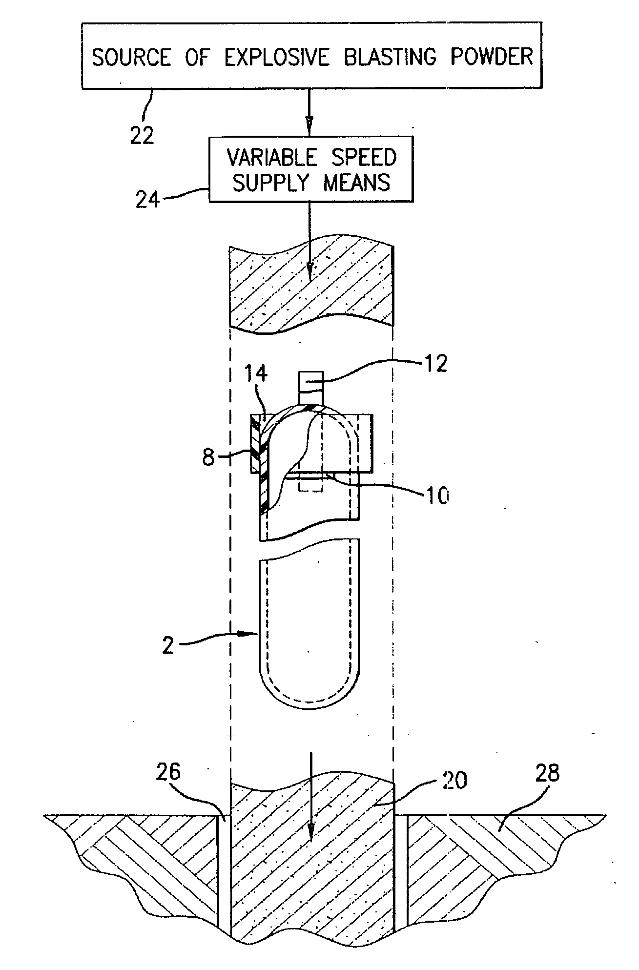Blasting air tube with sleeve, and method