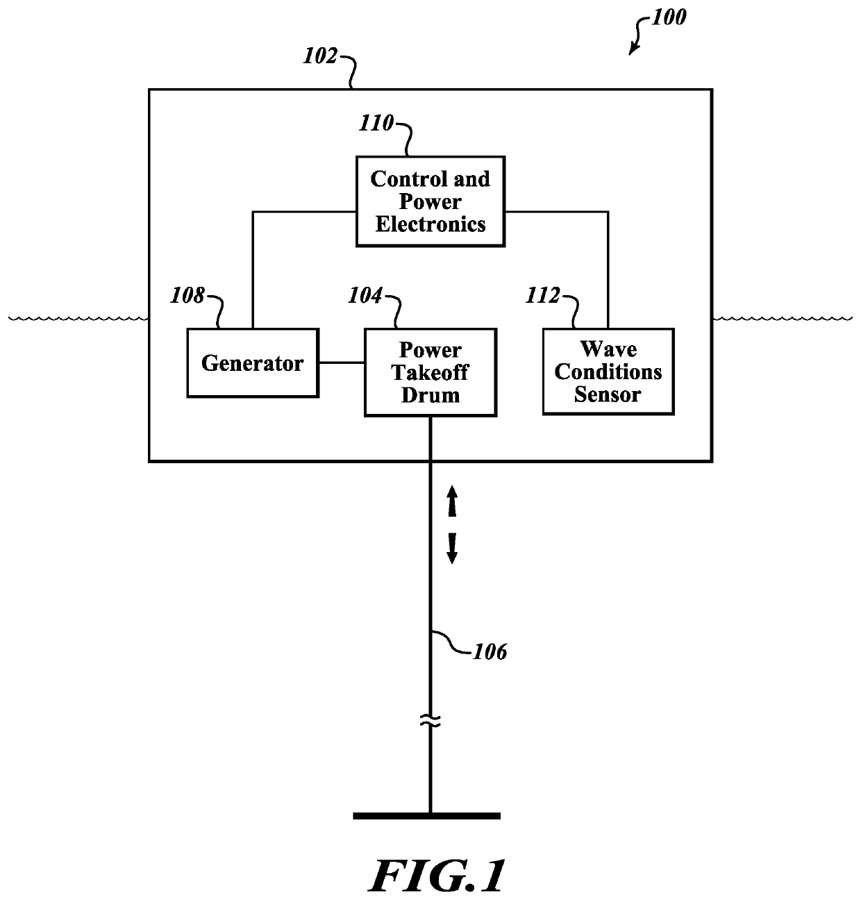 Sea wave energy converter capable of resonant operation