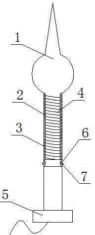 Lightning conductor with telescopic function