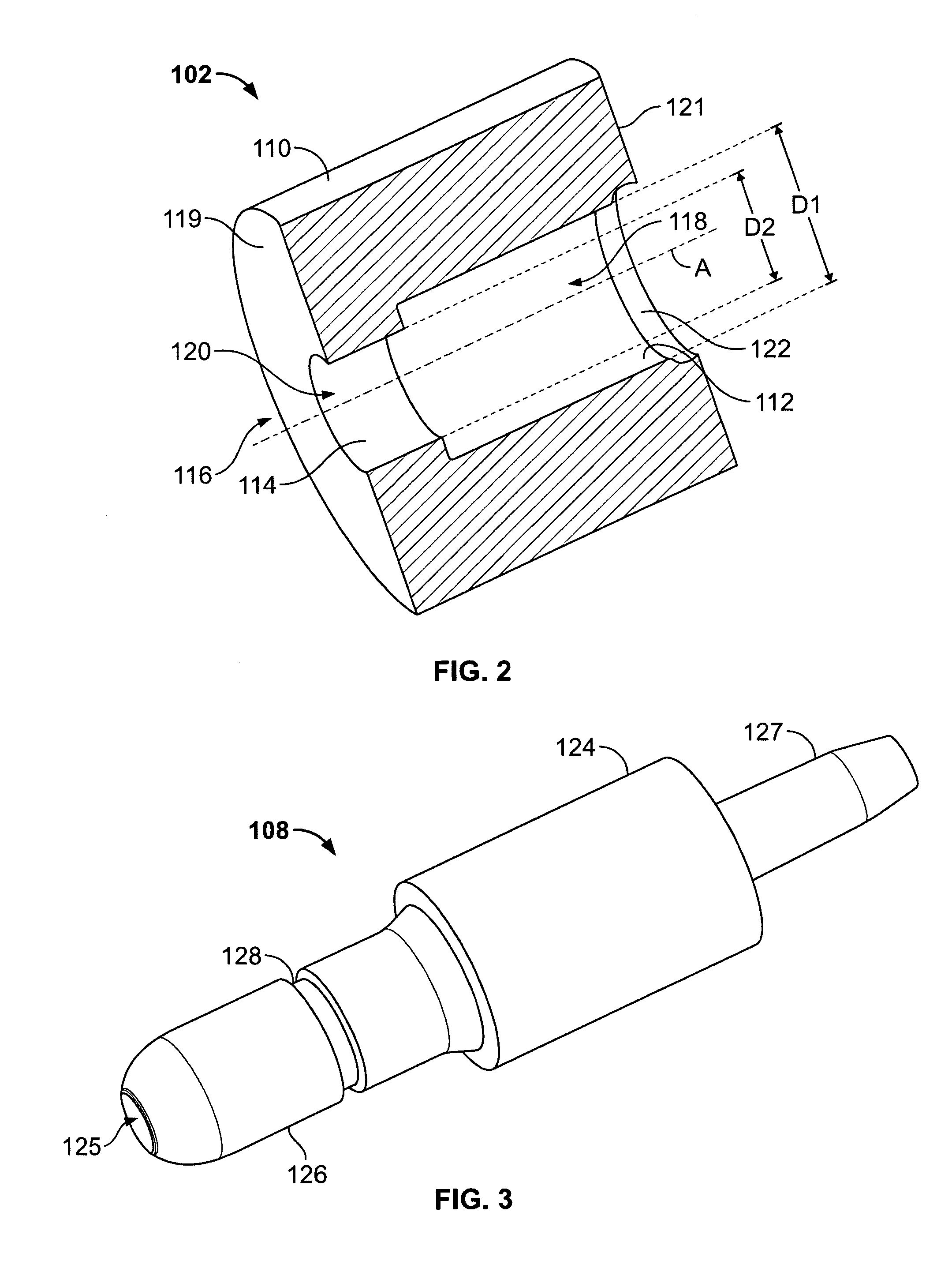 Tube connector with three part construction and latching component