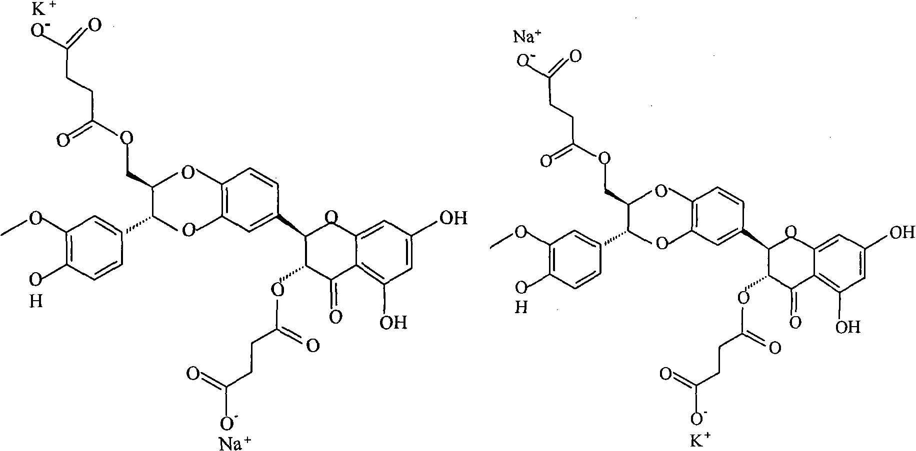 Phospholipid complex of silybin dihemisuccinate disodium and preparation method and application thereof