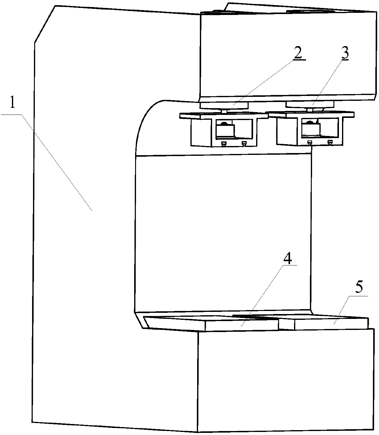 A hydraulic press with double execution units