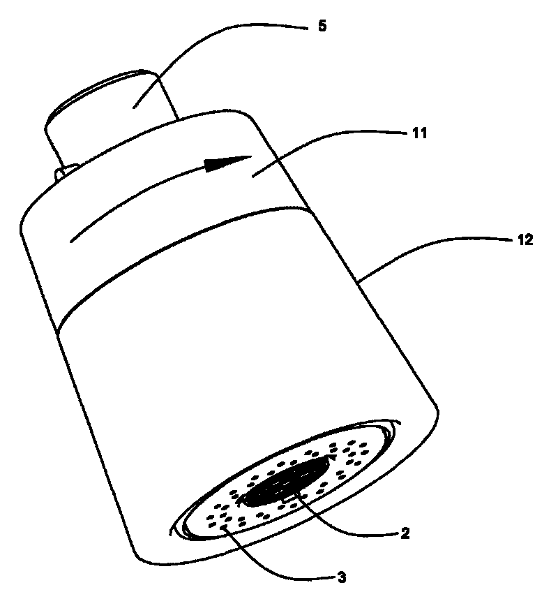 Rotation-switched kitchen shower head