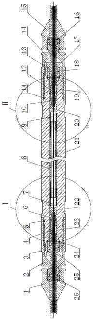 Special optical cable connection device for oil field