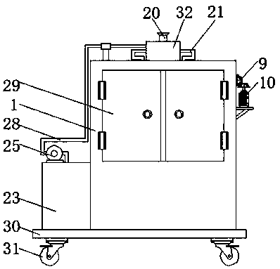 Rapid washing device for LED display screens