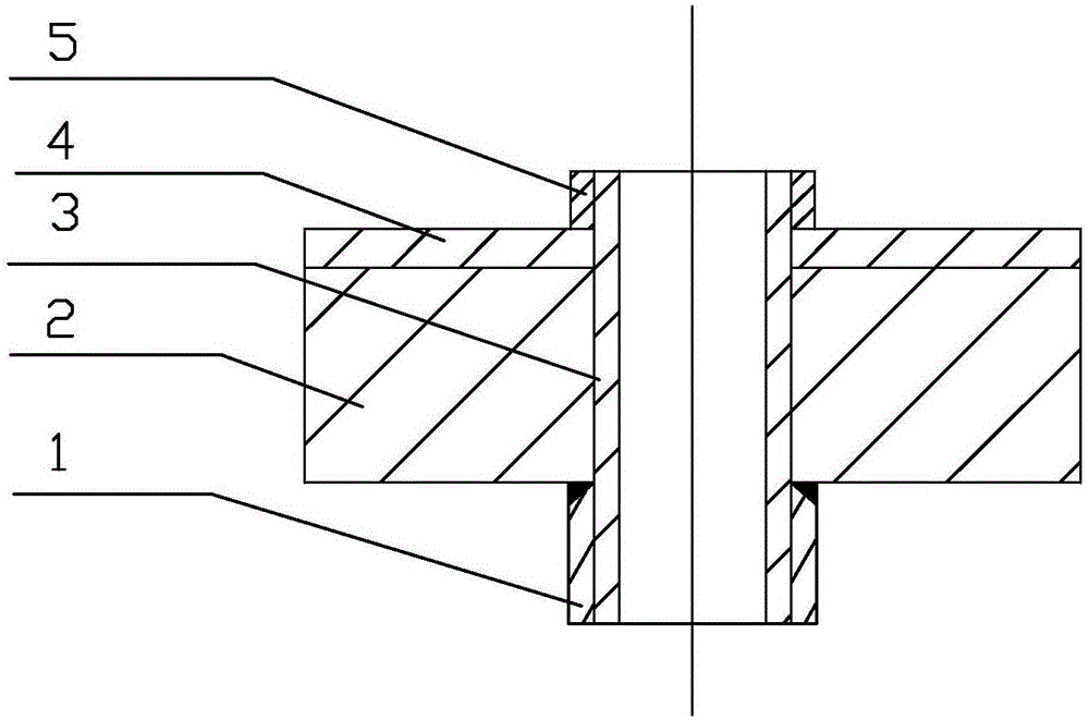 Overall composite flange and manufacturing method thereof