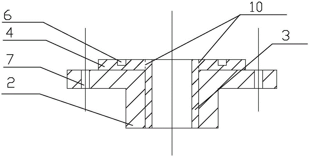 Overall composite flange and manufacturing method thereof