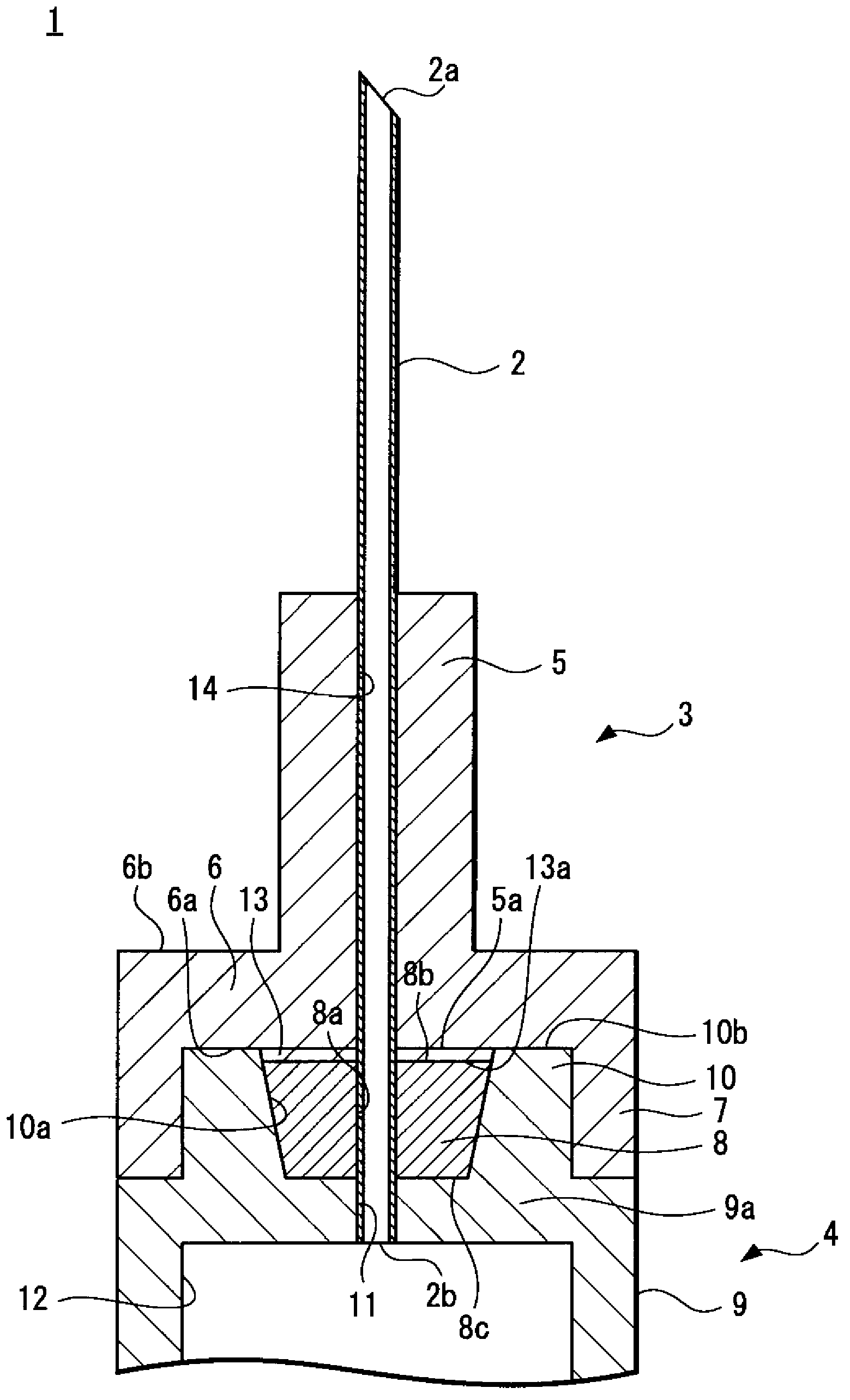 Medical instrument with attached needle