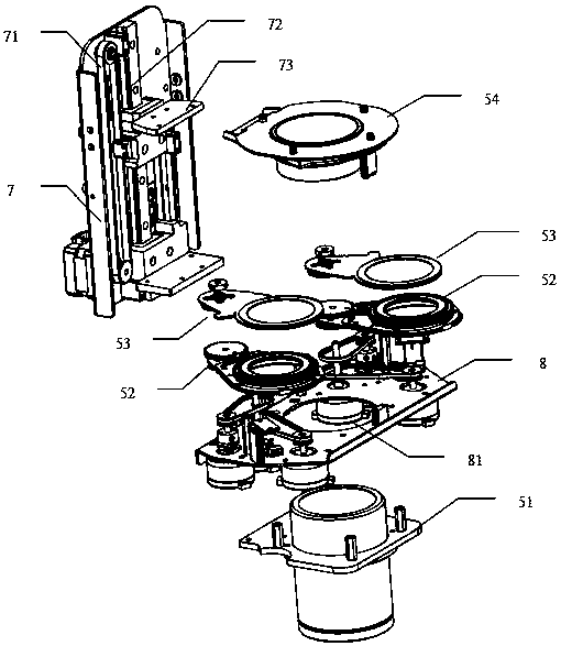 Side-placed stage lamp optical system