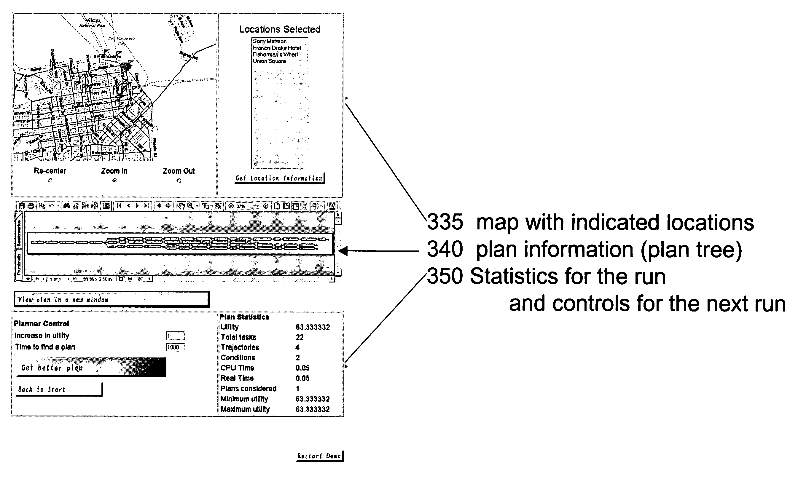Method and apparatus for an itinerary planner