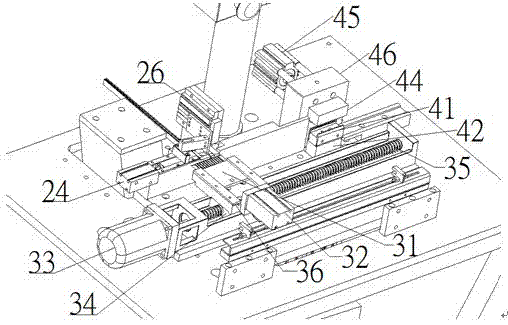Vertical automatic mounting device for connector push rods