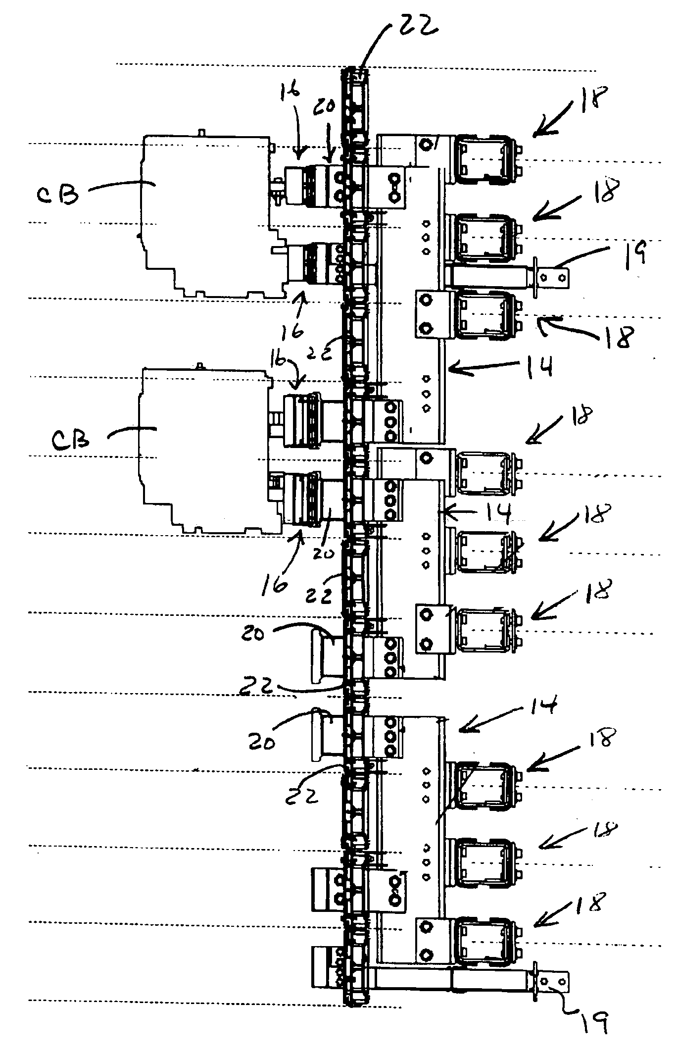 Electric phase bus bar