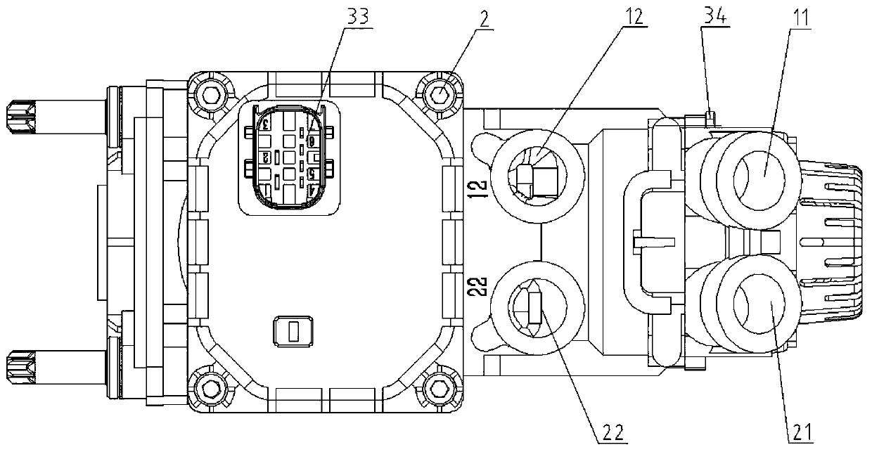 Electric double-type brake signal transmitter