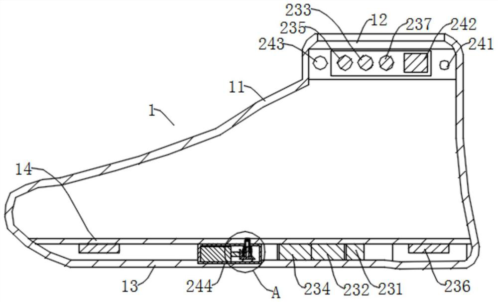 Intelligent monitoring shoe for old people