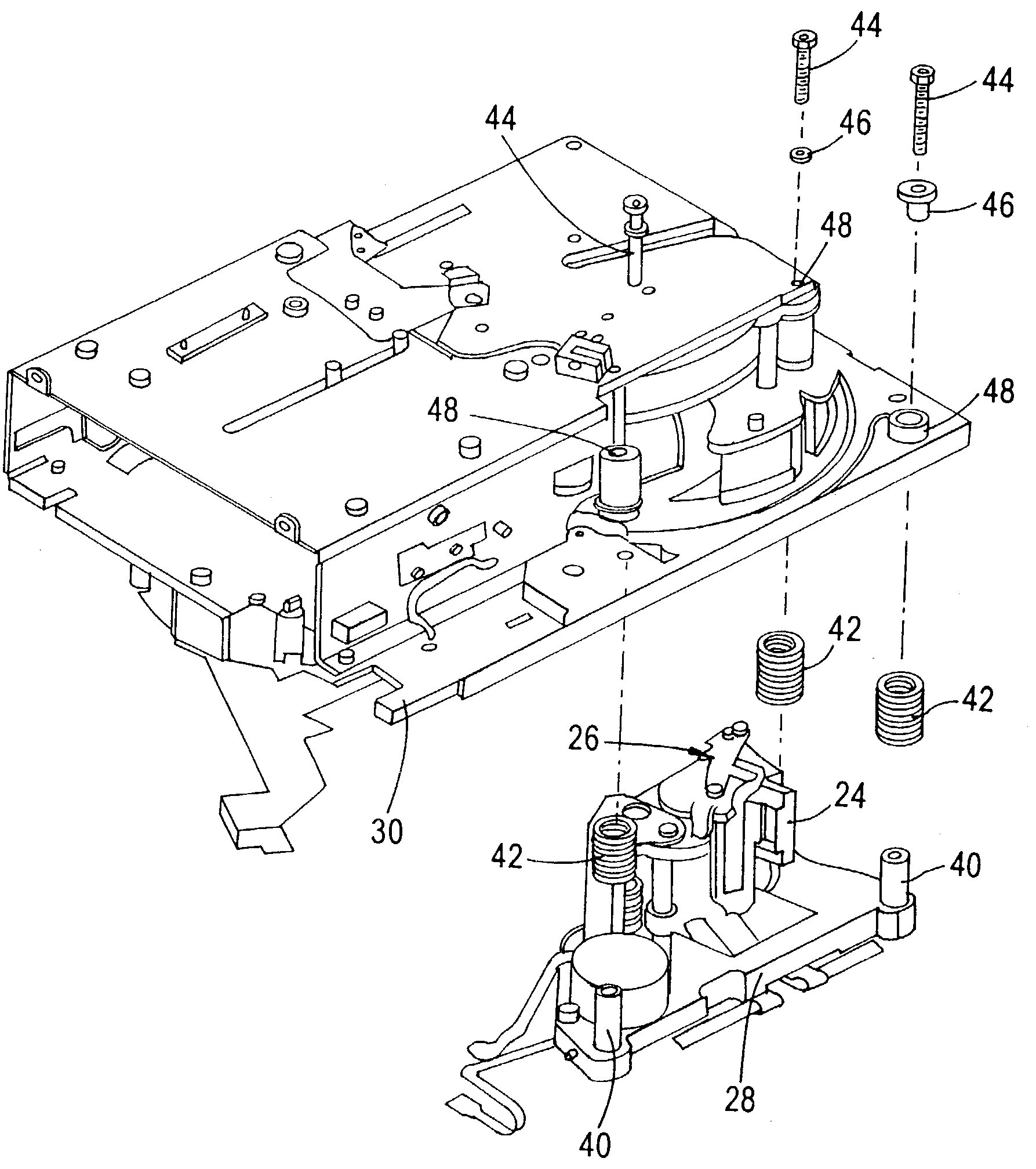 Tape drive apparatus with a head alignment system