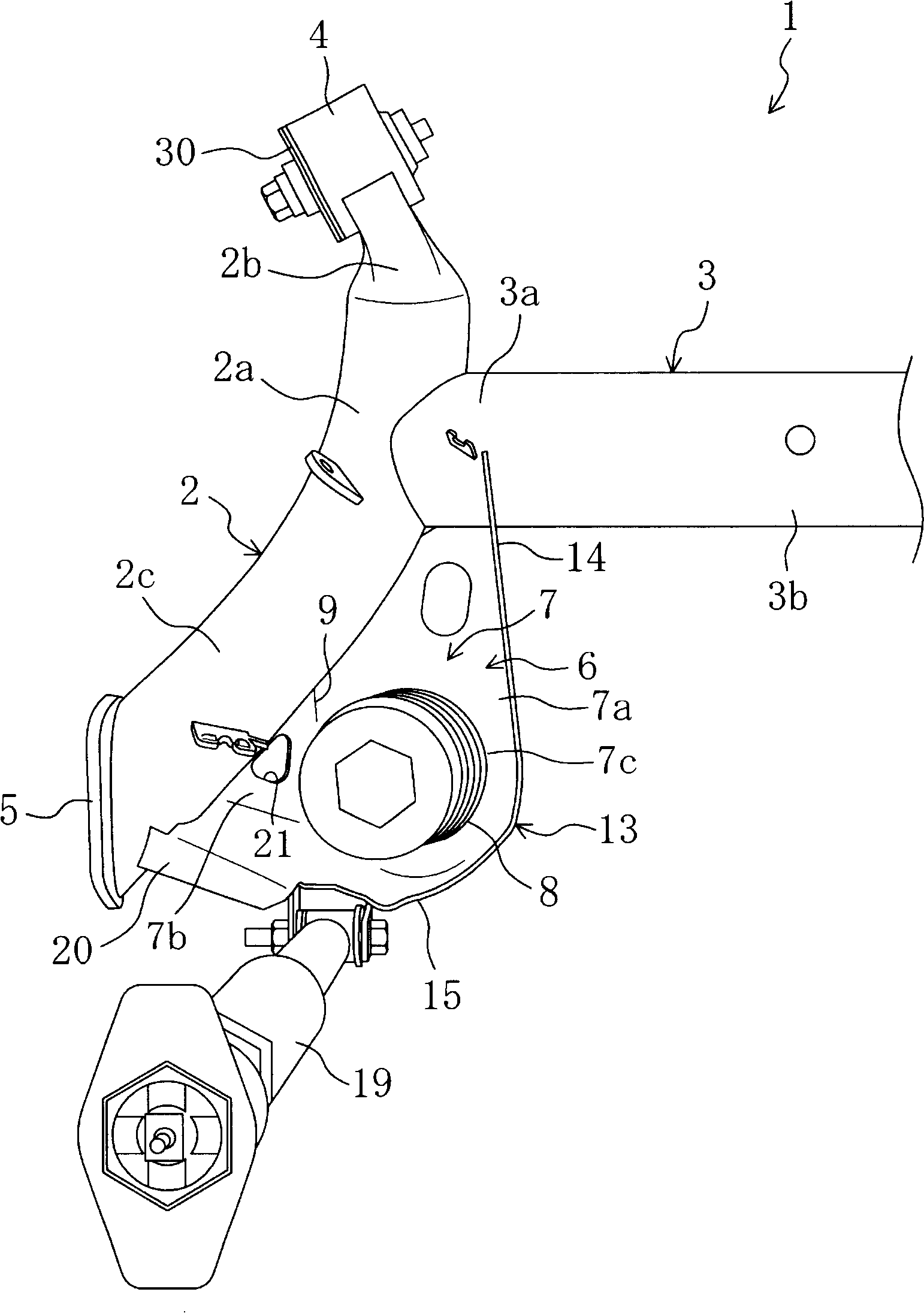 Torsion beam type suspension