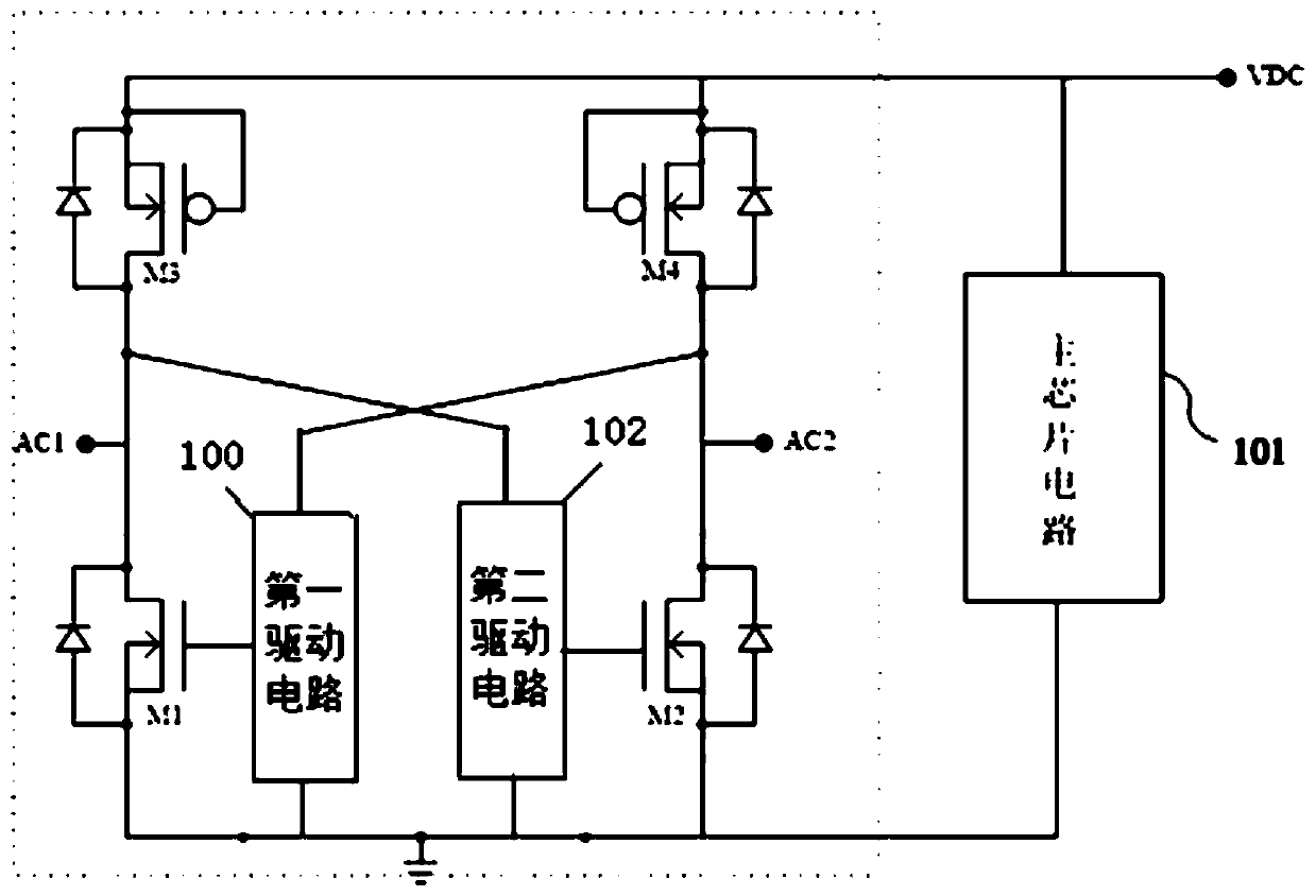 Low power on-chip rectifier bridge circuit