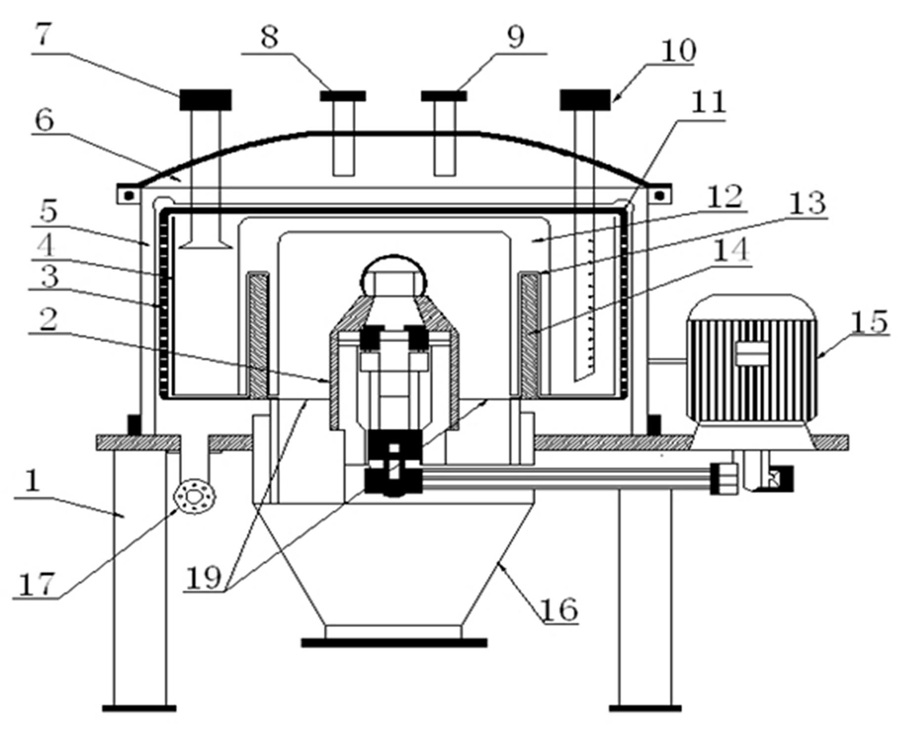 Full-automatic silver powder centrifugal filtering and washing device and silver powder washing method