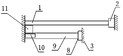 Micro-beam ultraharmonic and synchronous resonance signal frequency doubling tuning and amplifying device