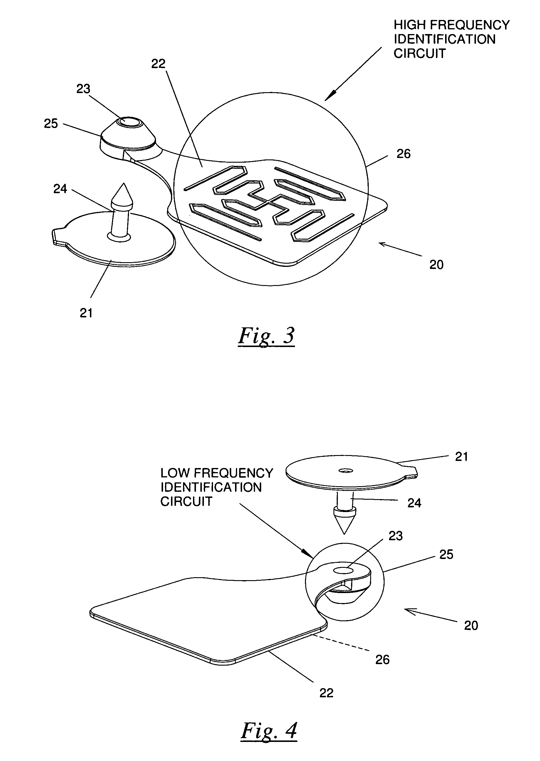 Dual frequency identification device
