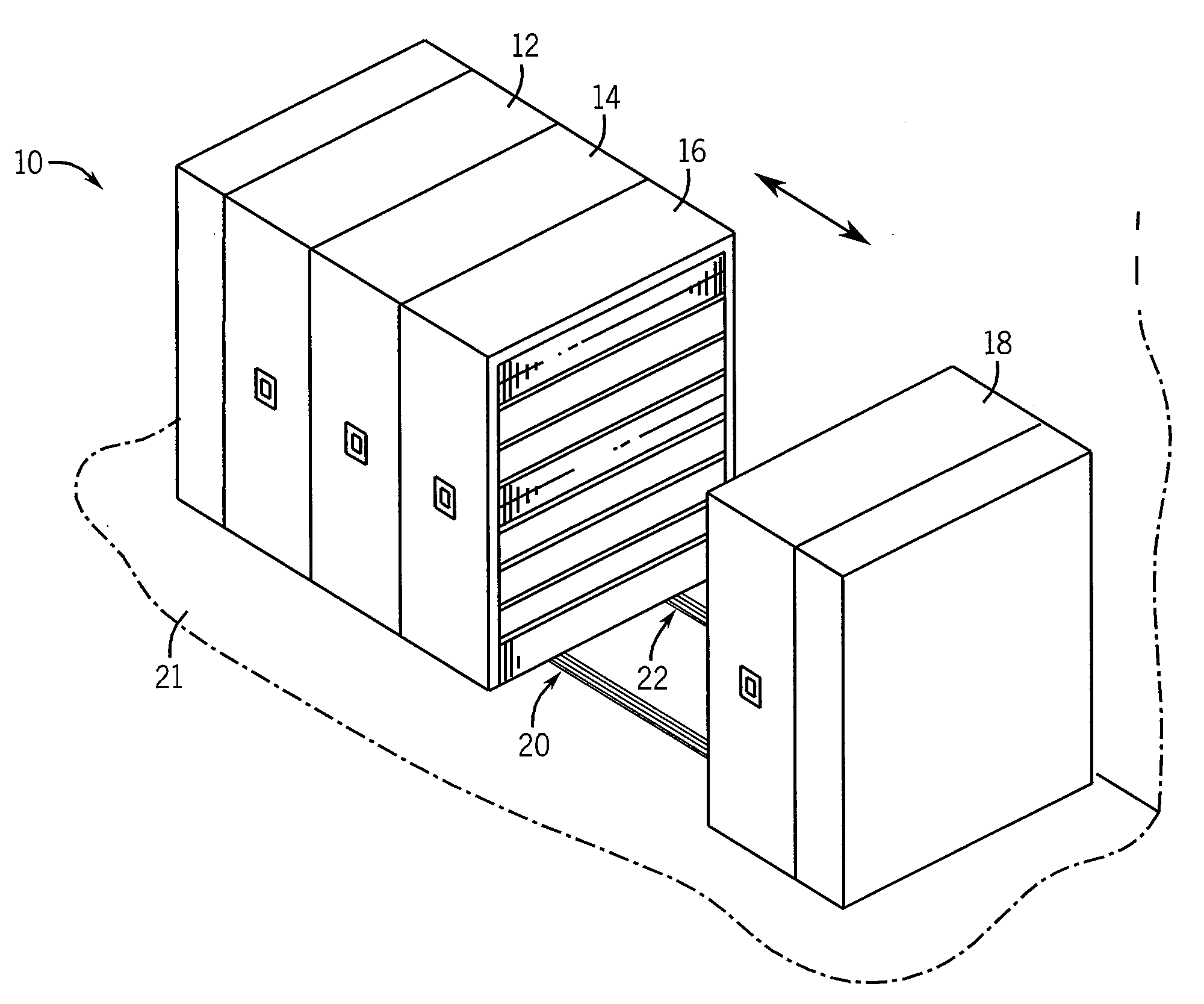 Narrow Slot Roller And Guide System For High Density Mobile Storage Systems