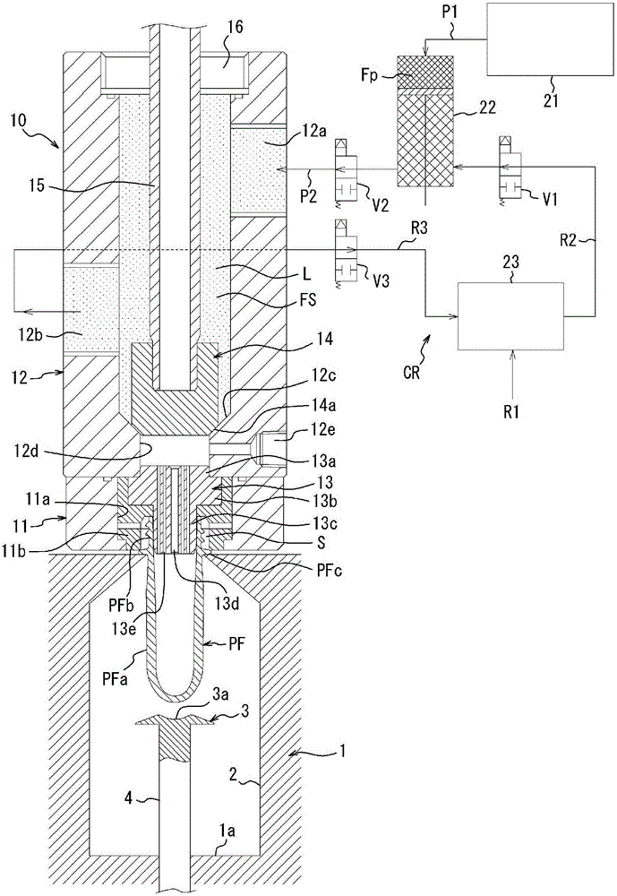 Blow molding device