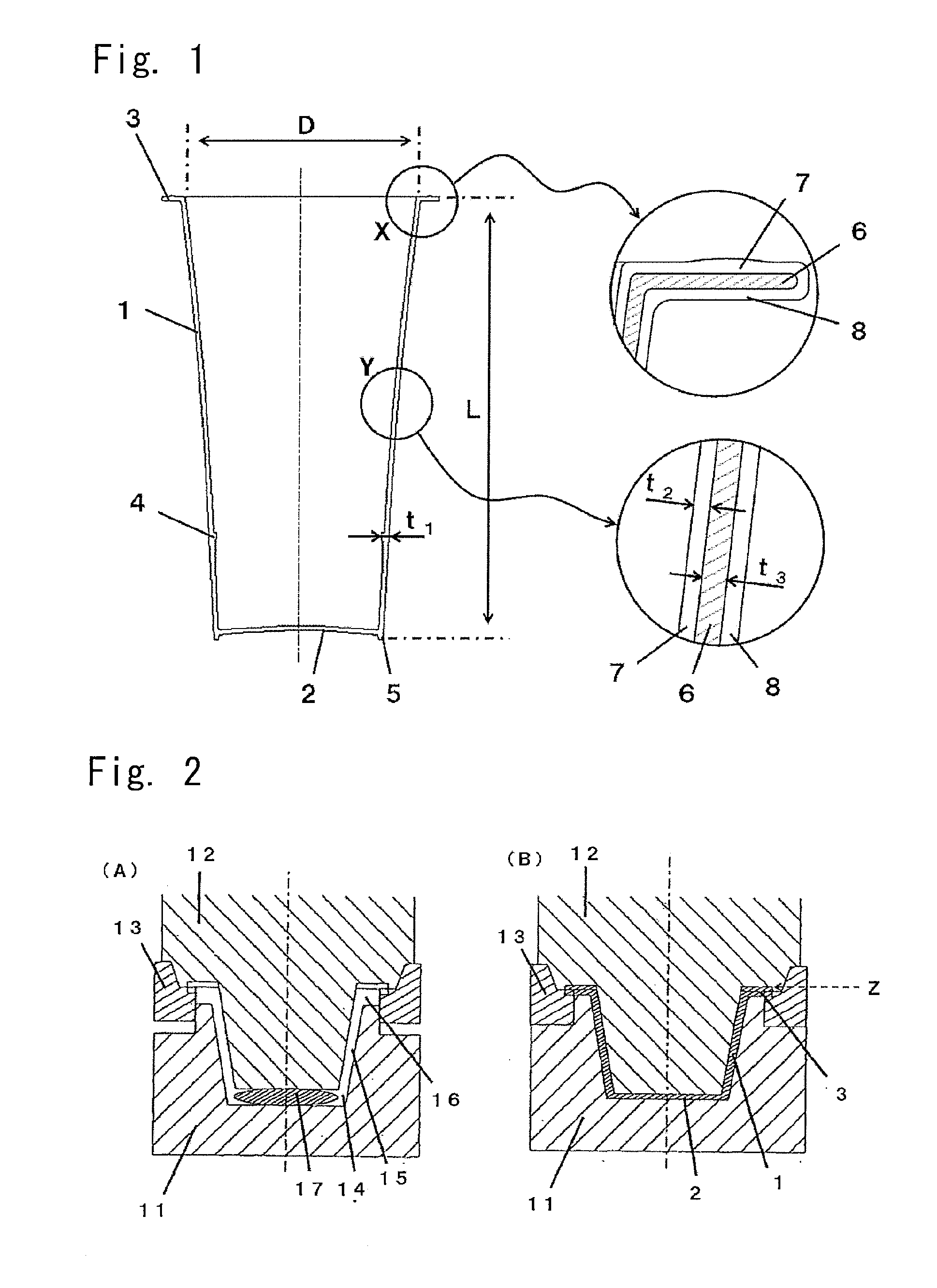 Cup-type container and method of forming the same
