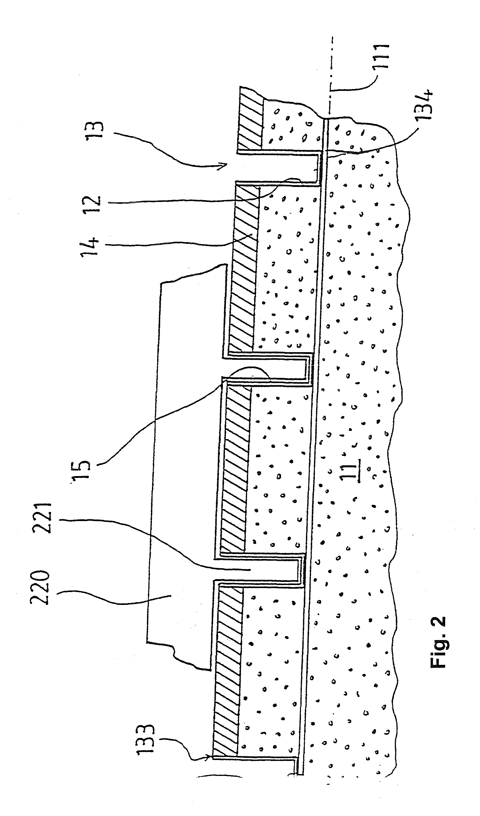 System for a free stall barn with a grooved floor, corresponding precast concrete slab and animal keeping method