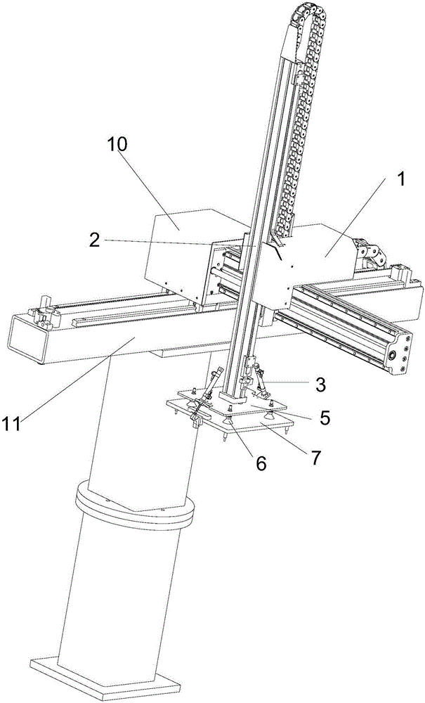 Automatic clamp upper cover fetching device for automated production of circuit boards